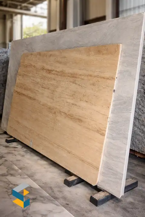 Placas de marmol, cuarzo y granito