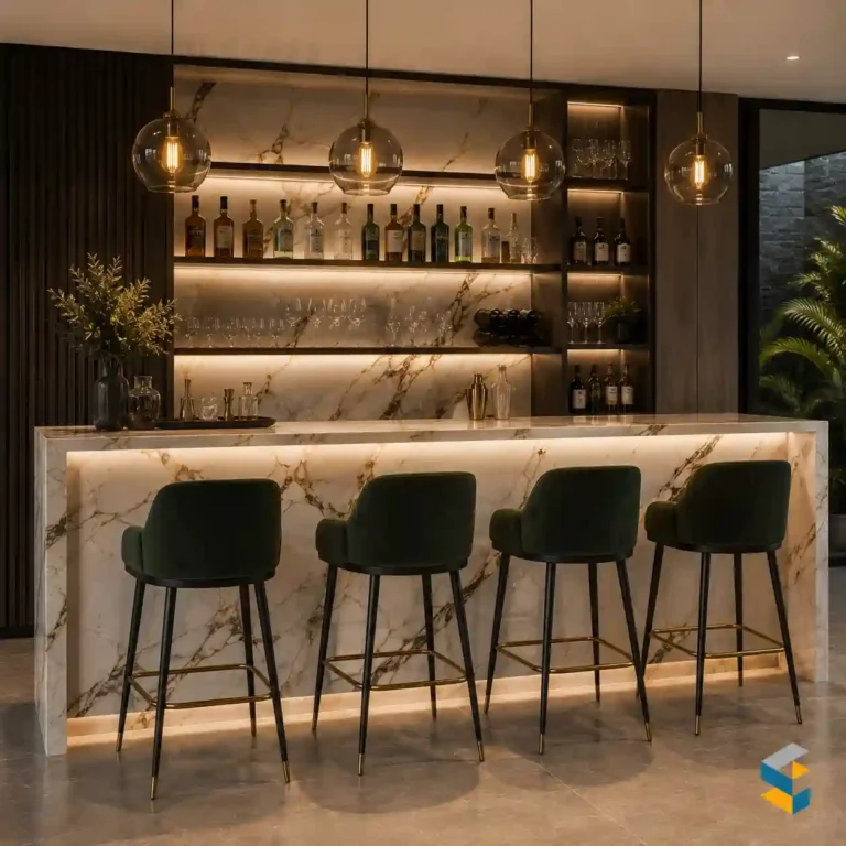 barra de marmol para bar