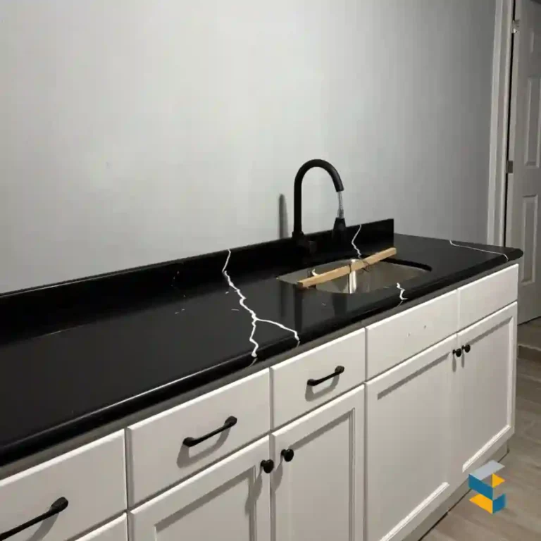 lavabo de cuarzo negro